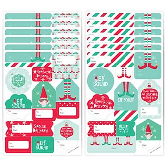 Big Dot Of Happiness Elf Squad Kids Christmas Party Gift Labels To And From 120 Stickers