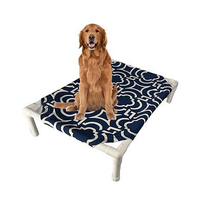 Truman + Teddy (Ripple) Easy-to-clean Handcrafted Elevated, Cot-Style Dog Bed 