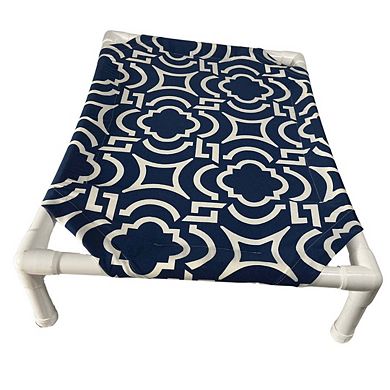 Truman + Teddy (Ripple) Easy-to-clean Handcrafted Elevated, Cot-Style Dog Bed 