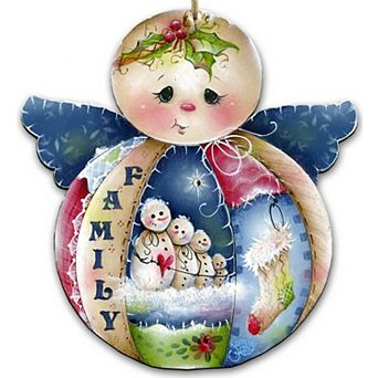 Family Snowman Christmas 24-Inch Door Decor by J. Mills-Price - Heartwarming Decor