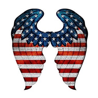 USA Wings Holiday 24" Wooden Door Decor by G. DeBrekht Handcrafted American Christmas Decor