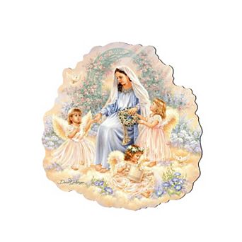 Gift of Faith Angel Wreath Nativity 24-Inch Door Decor by D. Gelsinger - Christmas Holiday Decor