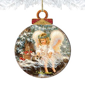 Set of 2 - Winter Companions Wooden Holiday Ornaments by Gelsinger - Nativity Holiday Decor