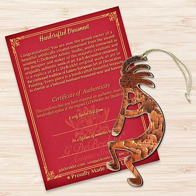 Set of 2 - Kokopelli Wooden Christmas Ornaments by G. DeBrekht - Christmas Decor