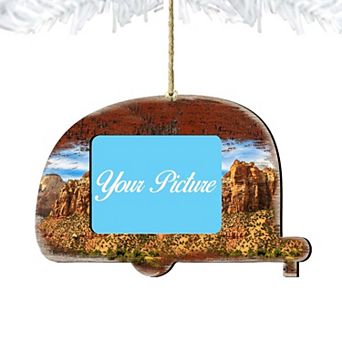 Set of 2 - Camper Woodsy Wooden Holiday Ornaments by G. DeBrekht - Wildlife Holiday Decor