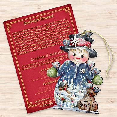 Set of 2 - Freezing Friends (Frosting Sparkle) by J. Mills-Price - Christmas Santa Snowman Decor
