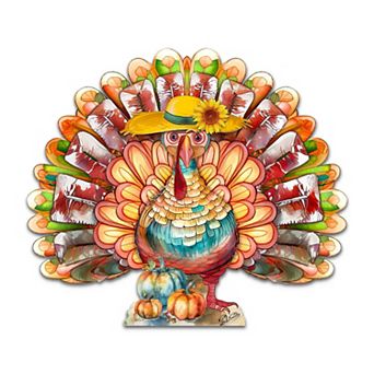Thanksgiving Turkey Holiday 24-Inch Door Decor by G. Debrekht - Thanksgiving Halloween Decor
