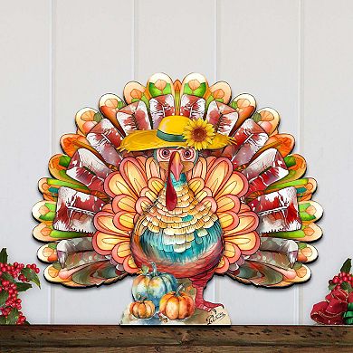 Thanksgiving Turkey Holiday 24-Inch Door Decor by G. Debrekht - Thanksgiving Halloween Decor