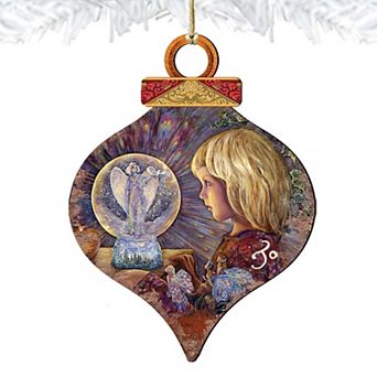 Set of 2 - Fairy Wooden Christmas Ornaments by Josephine Wall - Christmas Decor