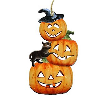 Scary Stacking Pumpkins Halloween 24-Inch Door Decor by G. DeBrekht - Thanksgiving Decor