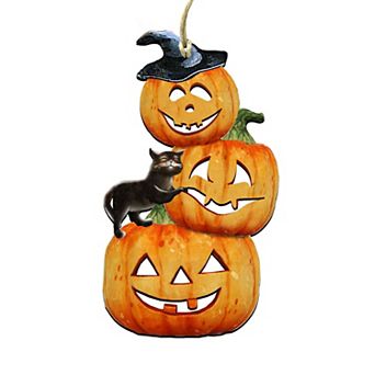 Scary Stacking Pumpkins Halloween 24-Inch Door Decor by G. DeBrekht - Thanksgiving Decor