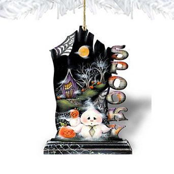 Set of 2 - This Boos for You Wooden Holiday Ornaments by J. Mills-Price - Thanksgiving Halloween Decor