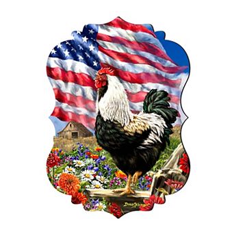 Morning in America 24-Inch Handcrafted Wooden Door Decor by D. Gelsinger - Christmas Decor