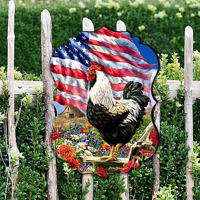 Morning in America 24-Inch Handcrafted Wooden Door Decor by D. Gelsinger - Christmas Decor