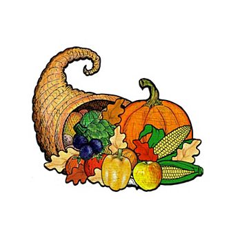 Thanksgiving Halloween 24-Inch Handcrafted Wooden Door Decor by G. DeBrekht - Holiday Decor