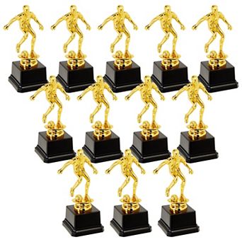 12 Pack Soccer Plastic Trophy for Recognition, Sports Competitions, 2.5 x 6.0 in