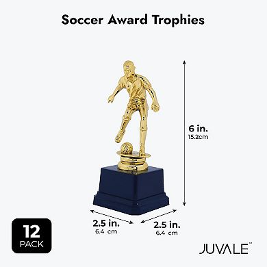 12 Pack Soccer Plastic Trophy for Recognition, Sports Competitions, 2.5 x 6.0 in