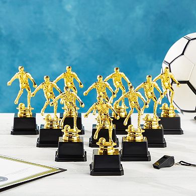 12 Pack Soccer Plastic Trophy for Recognition, Sports Competitions, 2.5 x 6.0 in