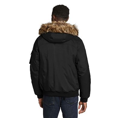 Men's Eddie Bauer Superior Bomber Jacket With Faux Fur Trim Hood