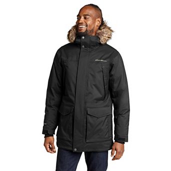Men's Eddie Bauer Superior Bomber Jacket With Faux Fur Trim Hood