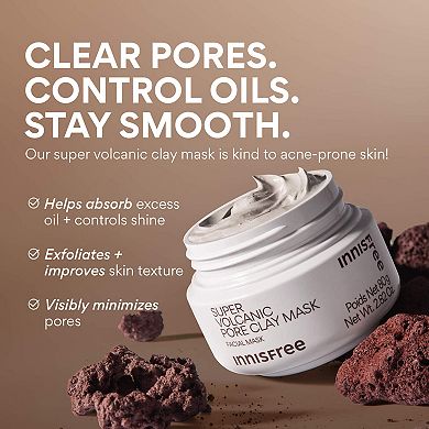Super Volcanic Pore Detoxing Clay Mask with AHAs + Oil Control