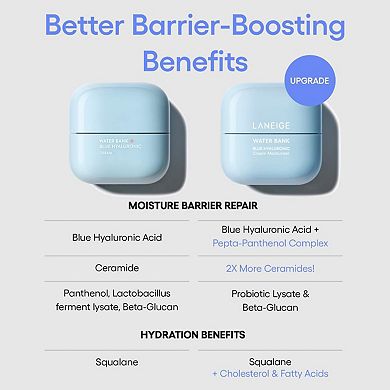 Mini Water Bank Blue Hyaluronic Cream Moisturizer for Moisture Barrier Repair
