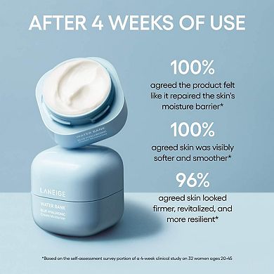 Mini Water Bank Blue Hyaluronic Cream Moisturizer for Moisture Barrier Repair