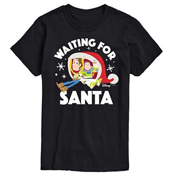 Disney / Pixar's Toy Story Woody & Buzz Lightyear Men's Waiting For Santa Graphic Tee