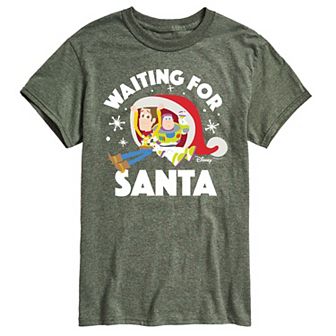 Disney / Pixar's Toy Story Woody & Buzz Lightyear Men's Waiting For Santa Graphic Tee
