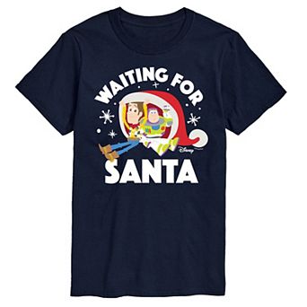 Disney / Pixar's Toy Story Woody & Buzz Lightyear Men's Waiting For Santa Graphic Tee