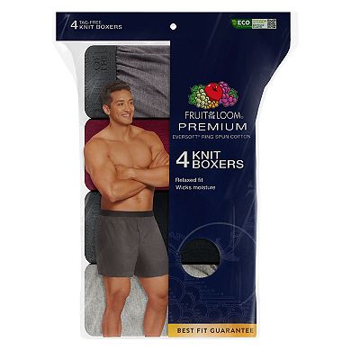 Men's Fruit of the Loom® 4-Pack Premium Knit Boxers Set