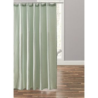 Caro Home Waffle Texture Shower Curtain