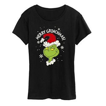 Women's Dr. Seuss The Grinch Merry Grinchmas Graphic Tee