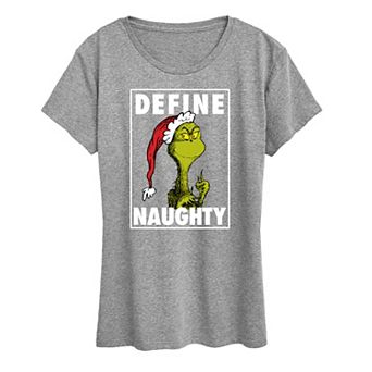Women's Dr. Seuss The Grinch Define Naughty Graphic Tee