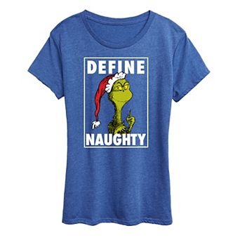 Women's Dr. Seuss The Grinch Define Naughty Graphic Tee