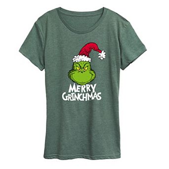 Women's Dr. Seuss The Grinch Merry Grinchmas Graphic Tee