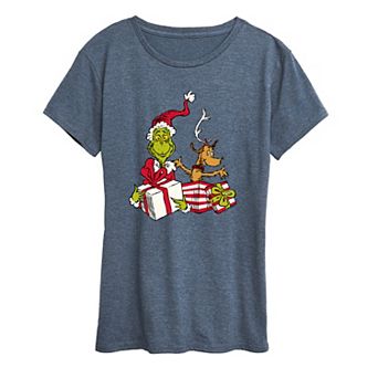 Women's Dr. Seuss The Grinch Max and Grinch Graphic Tee
