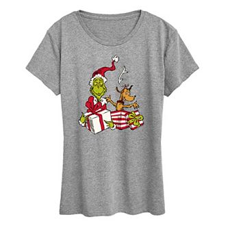 Women's Dr. Seuss The Grinch Max and Grinch Graphic Tee