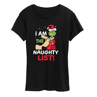 Women's Dr. Seuss The Grinch Naughty List Graphic Tee