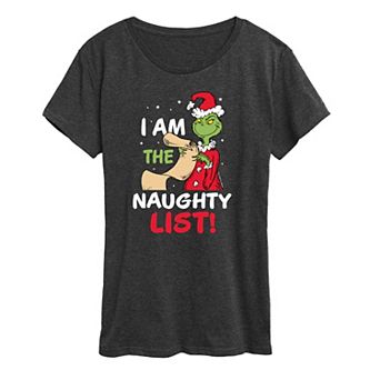 Women's Dr. Seuss The Grinch Naughty List Graphic Tee