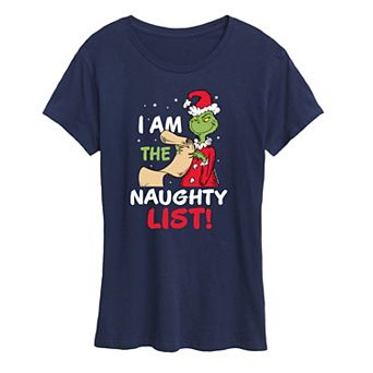 Women's Dr. Seuss The Grinch Naughty List Graphic Tee