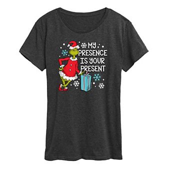 Women's Dr. Seuss The Grinch Presence Present Graphic Tee