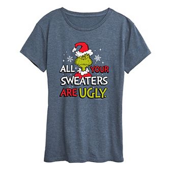 Women's Dr. Seuss The Grinch Sweaters Are Ugly Graphic Tee
