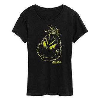 Women's Dr. Seuss The Grinch Face Graphic Tee
