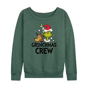Women's Dr. Seuss The Grinch Grinchmas Crew French Terry Long Sleeve Tee