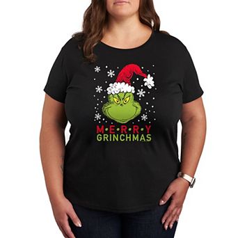 Plus Dr. Seuss The Grinch Merry Santa Grinch Graphic Tee