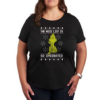 Plus Dr. Seuss The Grinch Nice Is Overrated Graphic Tee