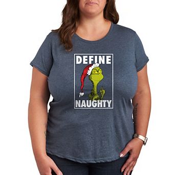 Plus Dr. Seuss The Grinch Define Naughty Graphic Tee