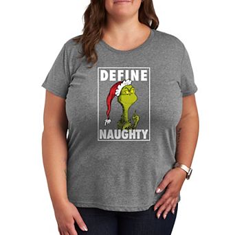 Plus Dr. Seuss The Grinch Define Naughty Graphic Tee