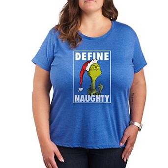 Plus Dr. Seuss The Grinch Define Naughty Graphic Tee
